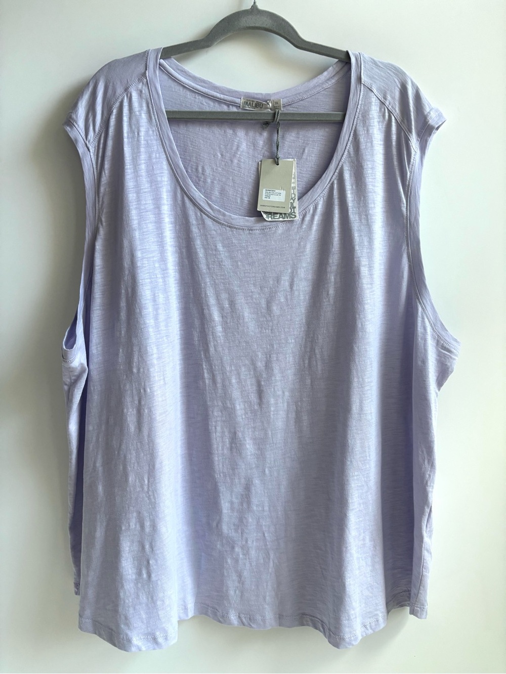 Barefoot Dreams Malibu Collection Sleeveless Slub Tee Tank Top Violet Size 3X